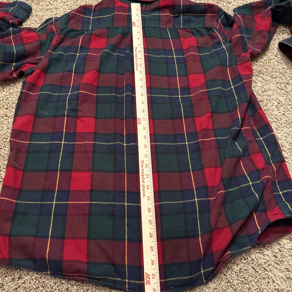 LL Bean Men XLT Tall Traditional Fit Plaid Flannel Shirt Long Sleeve Button Down - Picture 6 of 7